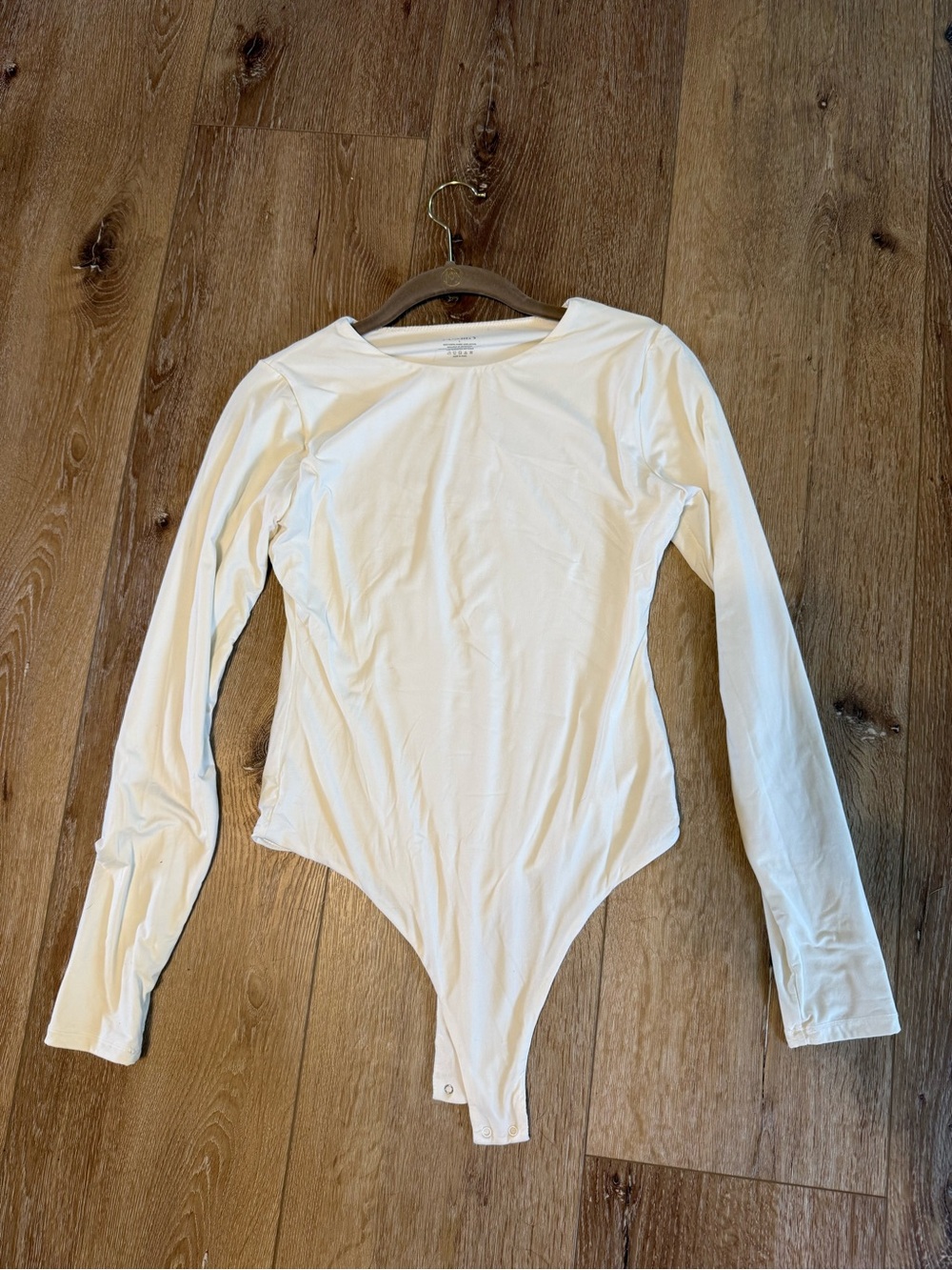 Long-Sleeve White Bodysuit